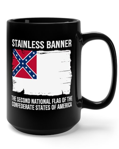 distressed Confederate Second National Flag coffee mug